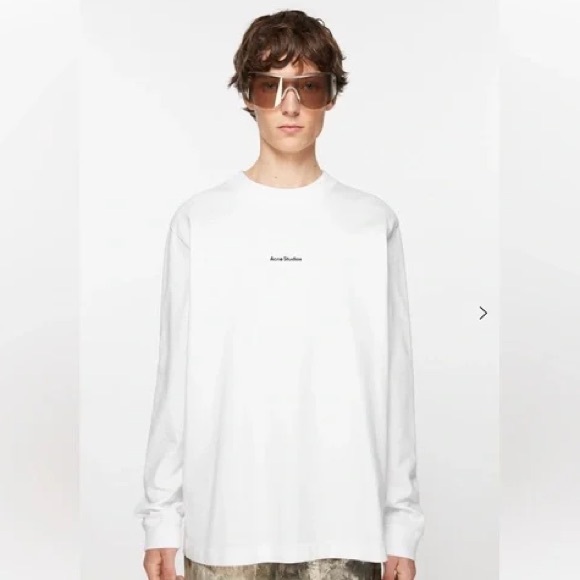 Acne Studios White Logo Long Sleeve - Picture 1 of 5